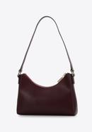 Women's ruched leather baguette bag, burgundy, 97-4E-600-3, Photo 3