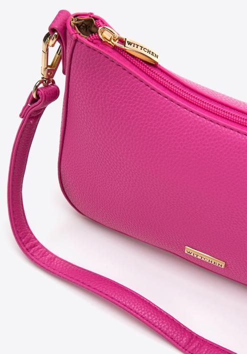 Faux leather baguette bag with chain shoulder strap, pink, 97-4Y-623-P, Photo 5
