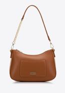 Faux leather chain strap baguette bag, brown, 97-4Y-624-8, Photo 1