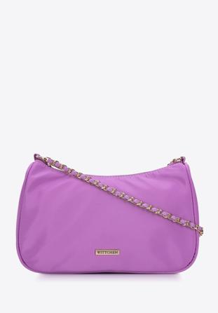 Women's chain baguette bag, violet, 95-4Y-761-F, Photo 1