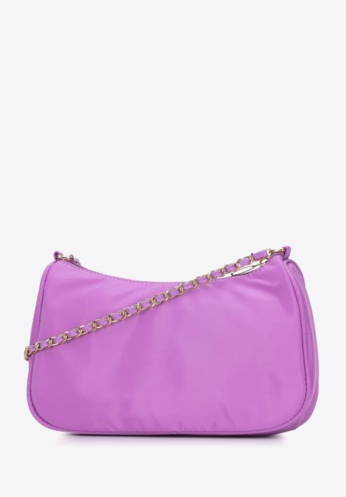 Women's chain baguette bag, violet, 95-4Y-761-6, Photo 2