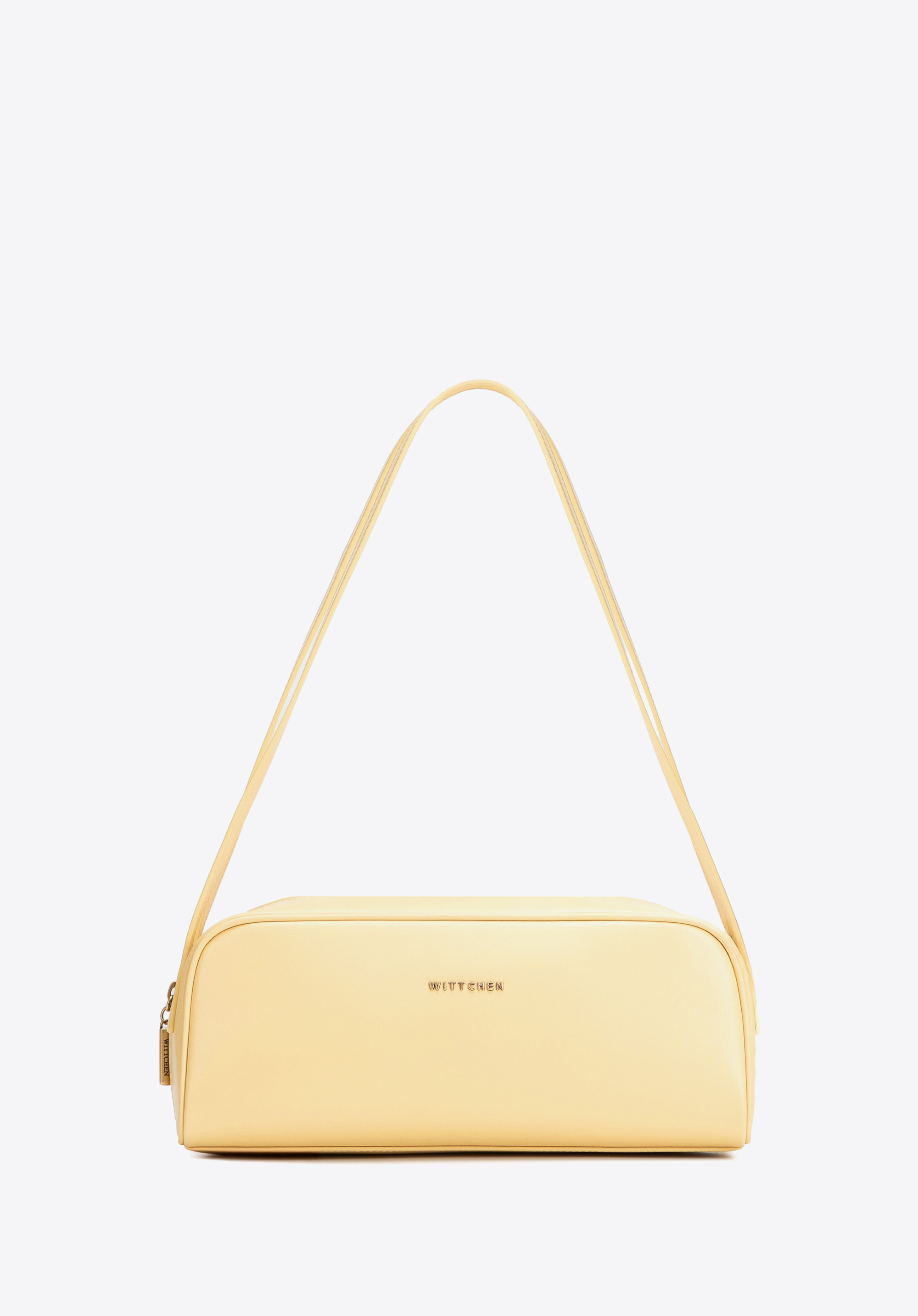 Damska torebka bagietka ze skóry naturalnej podłużna, żółty, 102-4E-600-Y, Zdjęcie 1