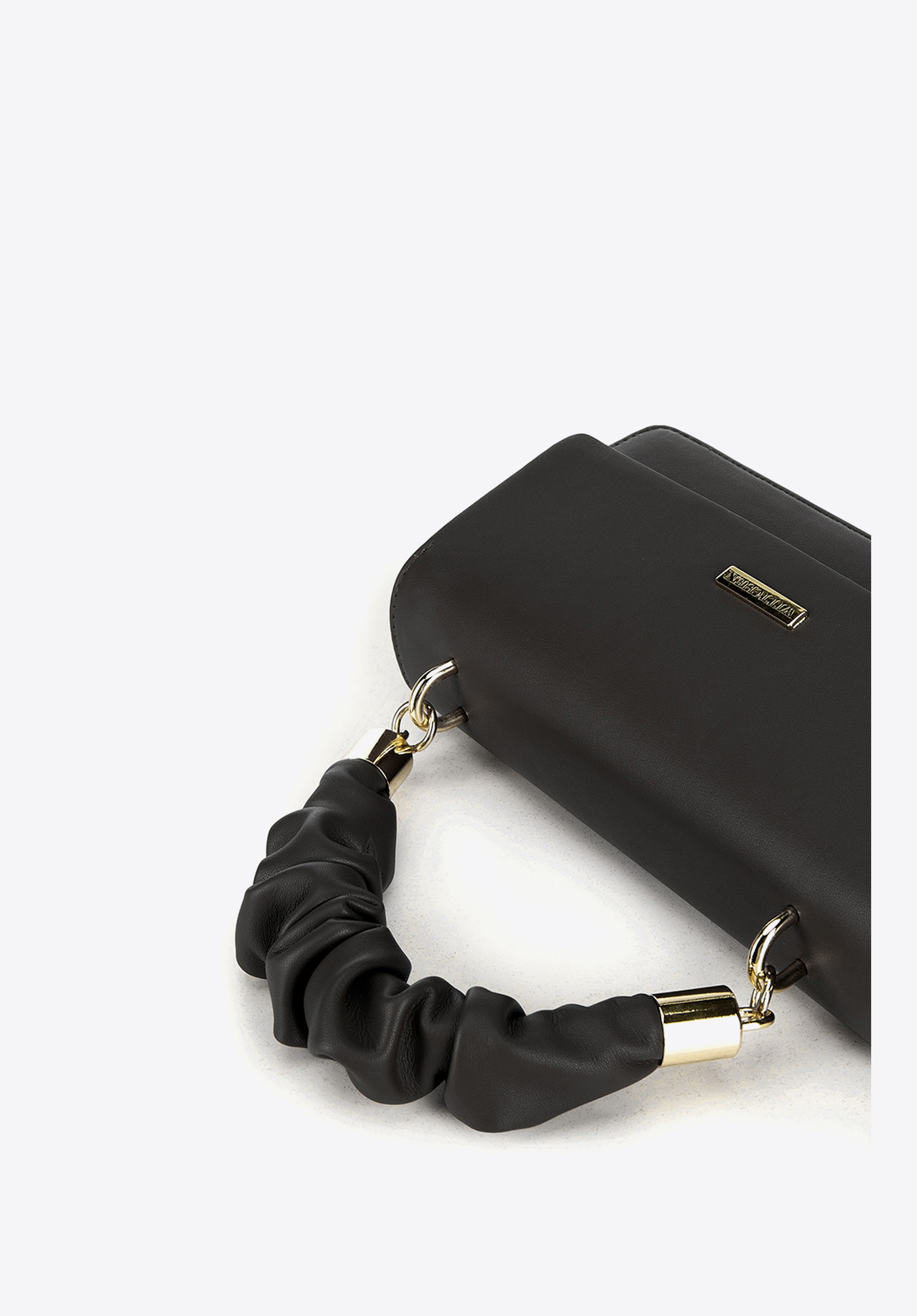 Chain handle best sale ruched bag