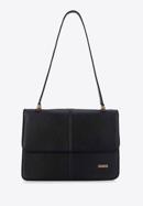Two-tone faux leather handbag, black-brown, 98-4Y-014-N, Photo 1