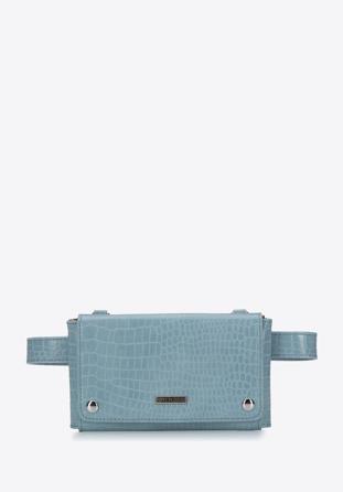Women's envelope croc print handbag