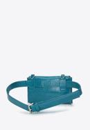 Women's envelope croc print handbag, blue, 94-4Y-527-7, Photo 4