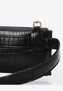 Women's envelope croc print handbag, black, 94-4Y-527-7, Photo 6
