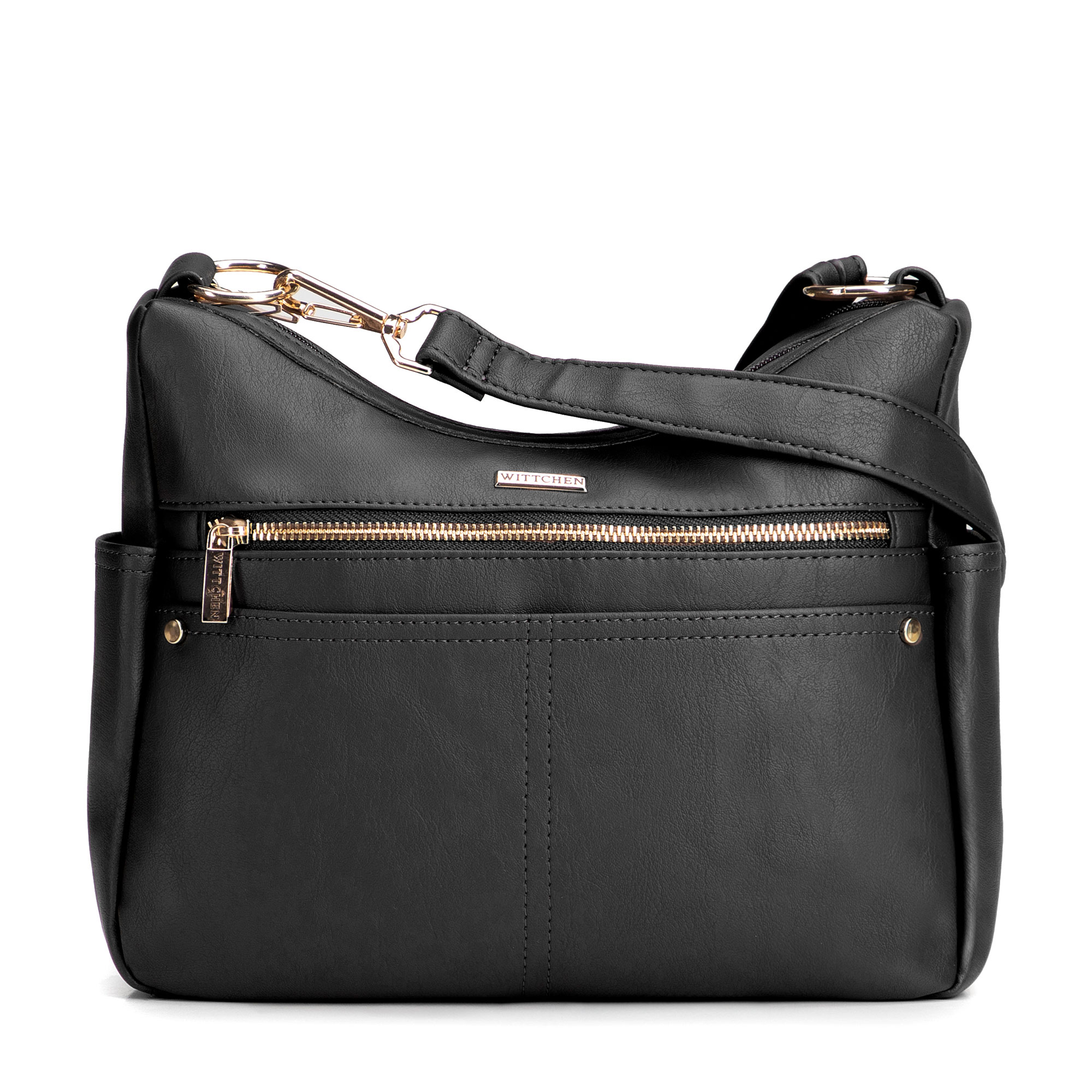 Čierna dámska crossbody kabelka Wittchen z polyesteru s elegantným vzhľadom, Vyberte variant čierna