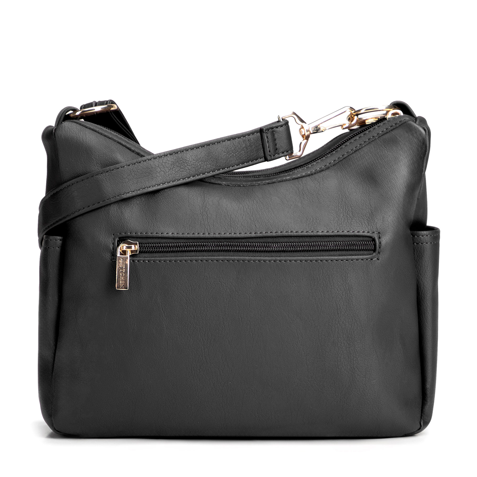Čierna dámska crossbody kabelka Wittchen z polyesteru s elegantným vzhľadom, Vyberte variant čierna