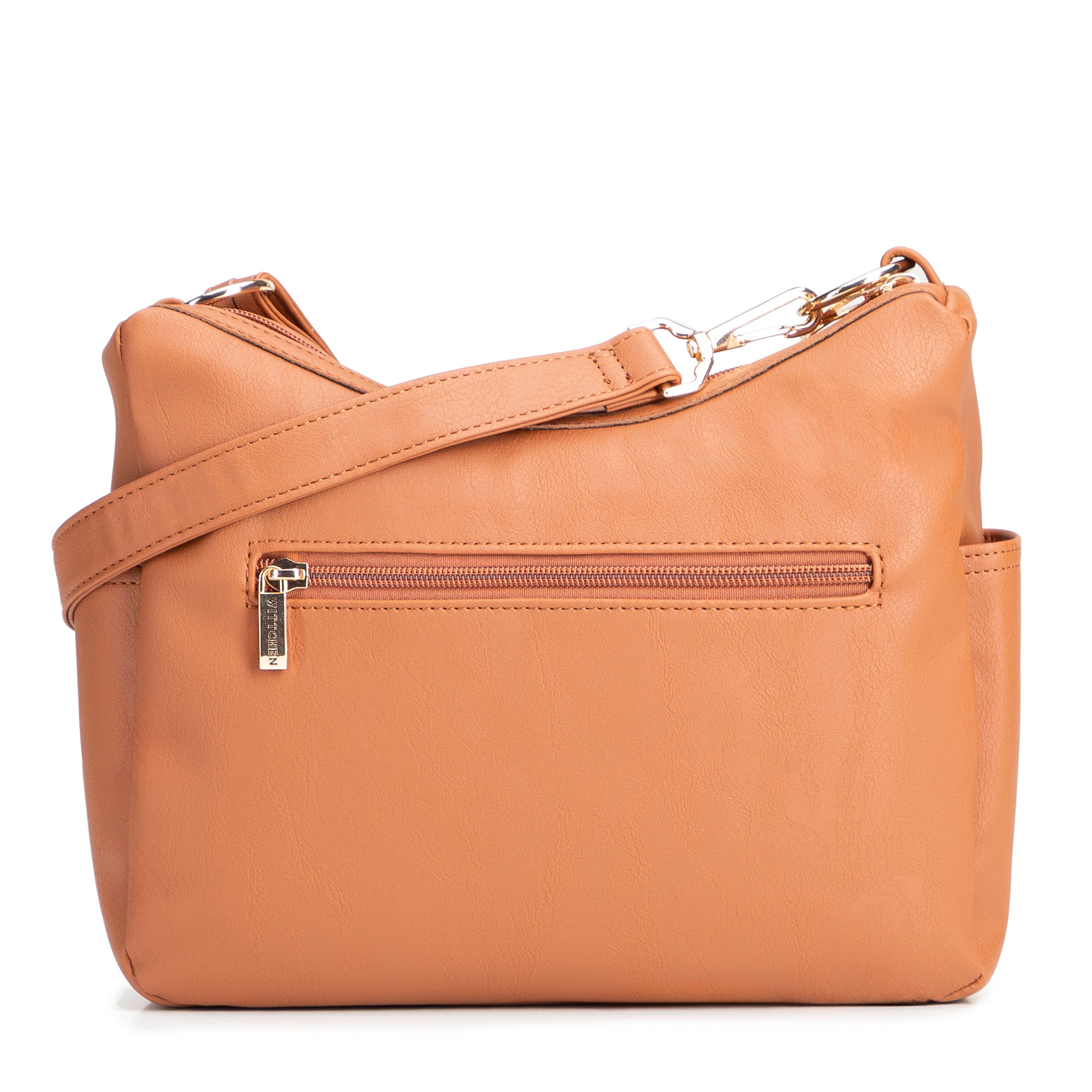 Svetlohnedá dámska crossbody kabelka Wittchen z polyesteru s elegantným vzhľadom, Vyberte variant svetlohnedá