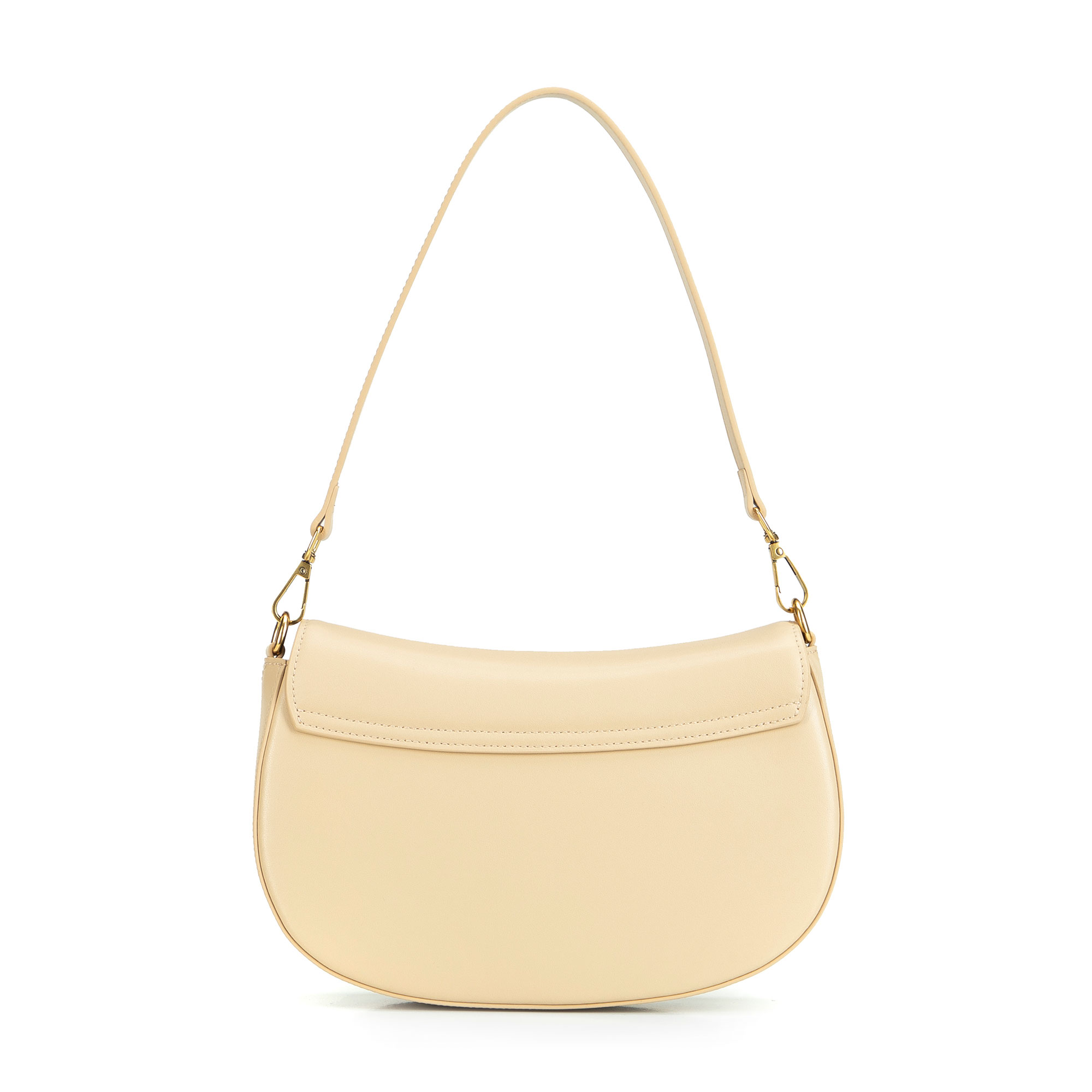 Béžová dámska crossbody kabelka Wittchen z prírodnej kože s jemným vzhľadom, Vyberte variant béžová