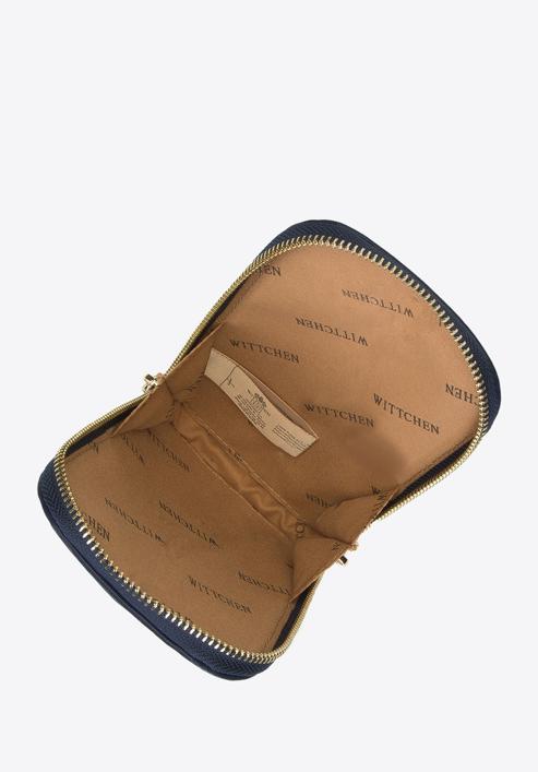 Damska torebka mini pikowana, granatowy, 93-2Y-531-N, Zdjęcie 4