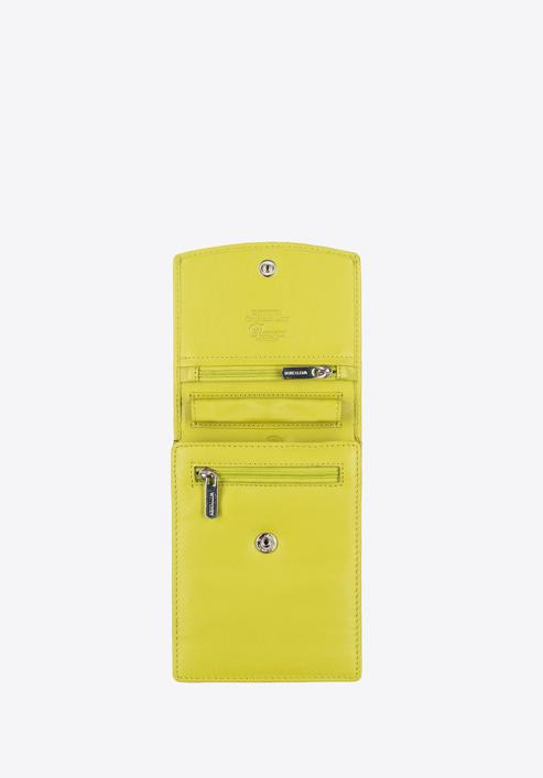 Damska torebka mini z klapką, limonkowy, 14-3-100-L, Zdjęcie 2