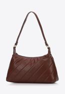 Women's quilted faux leather baguette bag, brown, 97-4Y-609-4, Photo 2