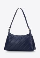 Women's quilted faux leather baguette bag, dark blue, 97-4Y-609-1, Photo 2