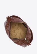 Damska torebka na ramię pikowana trapezowa, brązowy, 97-4Y-609-1, Zdjęcie 3