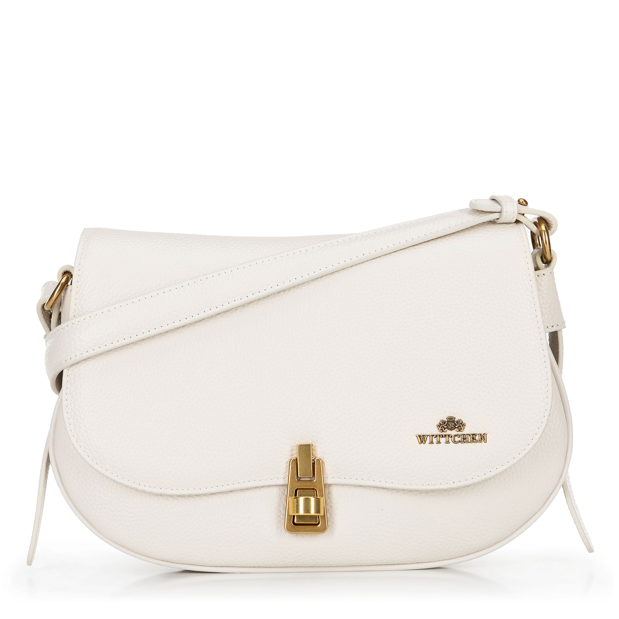 Krémová dámska crossbody kabelka Wittchen z prírodnej kože, Vyberte variant krémová