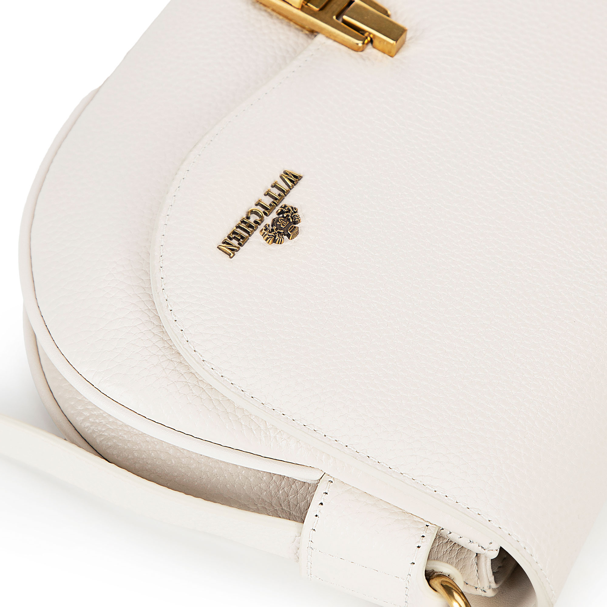 Krémová dámska crossbody kabelka Wittchen z prírodnej kože, Vyberte variant krémová