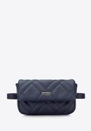 Women's quilted waist bag, navy blue, 95-3Y-517-3, Photo 1
