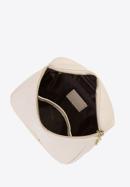 Damska torebka nerka skórzana prostokątna, beżowy, 92-4E-655-1C, Zdjęcie 3