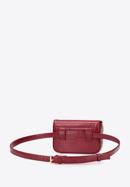 Women's faux leather croc print waist bag, red, 95-3Y-533-3, Photo 2
