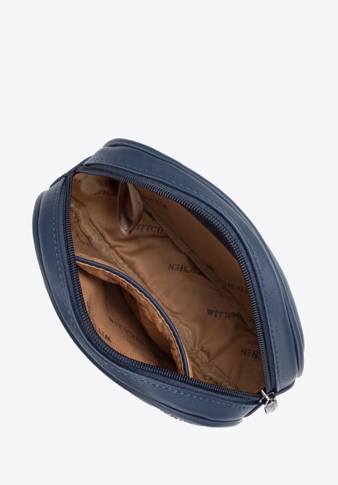 Women's studded waist bag, navy blue, 95-3Y-521-7, Photo 3