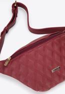 Quilted faux leather waist bag, dar red, 95-2Y-510-7, Photo 4