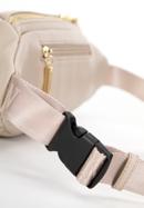 Women's plain leather waist bag, light beige, 98-3E-617-P, Photo 4