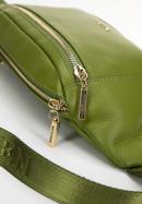Women's plain leather waist bag, green, 98-3E-617-P, Photo 4