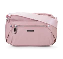 Nylon shoulder bag, light pink, 92-4Y-101-P, Photo 1