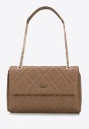 Women's quilted flap bag, beige, 95-4Y-516-3, Photo 2
