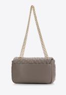 Quilted faux leather flap bag, beige grey, 97-4Y-604-1, Photo 3
