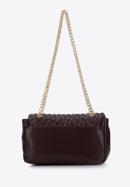 Quilted faux leather flap bag, plum, 97-4Y-604-F, Photo 3
