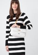 Women's quilted faux leather crossbody bag, off white, 97-4Y-229-4, Photo 15