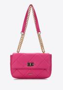 Women's quilted faux leather crossbody bag, pink, 97-4Y-229-4, Photo 2