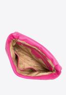 Damska torebka pikowana w kwadraty na łańcuszku, różowy, 97-4Y-229-4, Zdjęcie 4