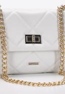 Women's quilted faux leather crossbody bag, off white, 97-4Y-229-4, Photo 5