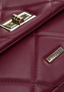 Women's quilted faux leather crossbody bag, burgundy, 97-4Y-229-P, Photo 5