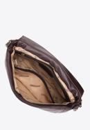 Damska torebka pikowana w kwadraty na łańcuszku mała, ciemny brąz, 97-4Y-228-S, Zdjęcie 3