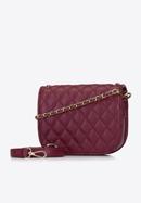 Quilted faux leather flap bag, burgundy, 93-4Y-215-2, Photo 2