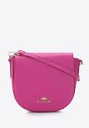 Women's quilted leather saddle bag, pink, 97-4E-010-P, Photo 1