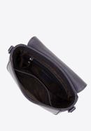 Damska torebka saddle bag skórzana prosta, granatowy, 97-4E-010-P, Zdjęcie 3