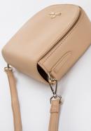 Women's quilted leather saddle bag, beige, 97-4E-010-P, Photo 4