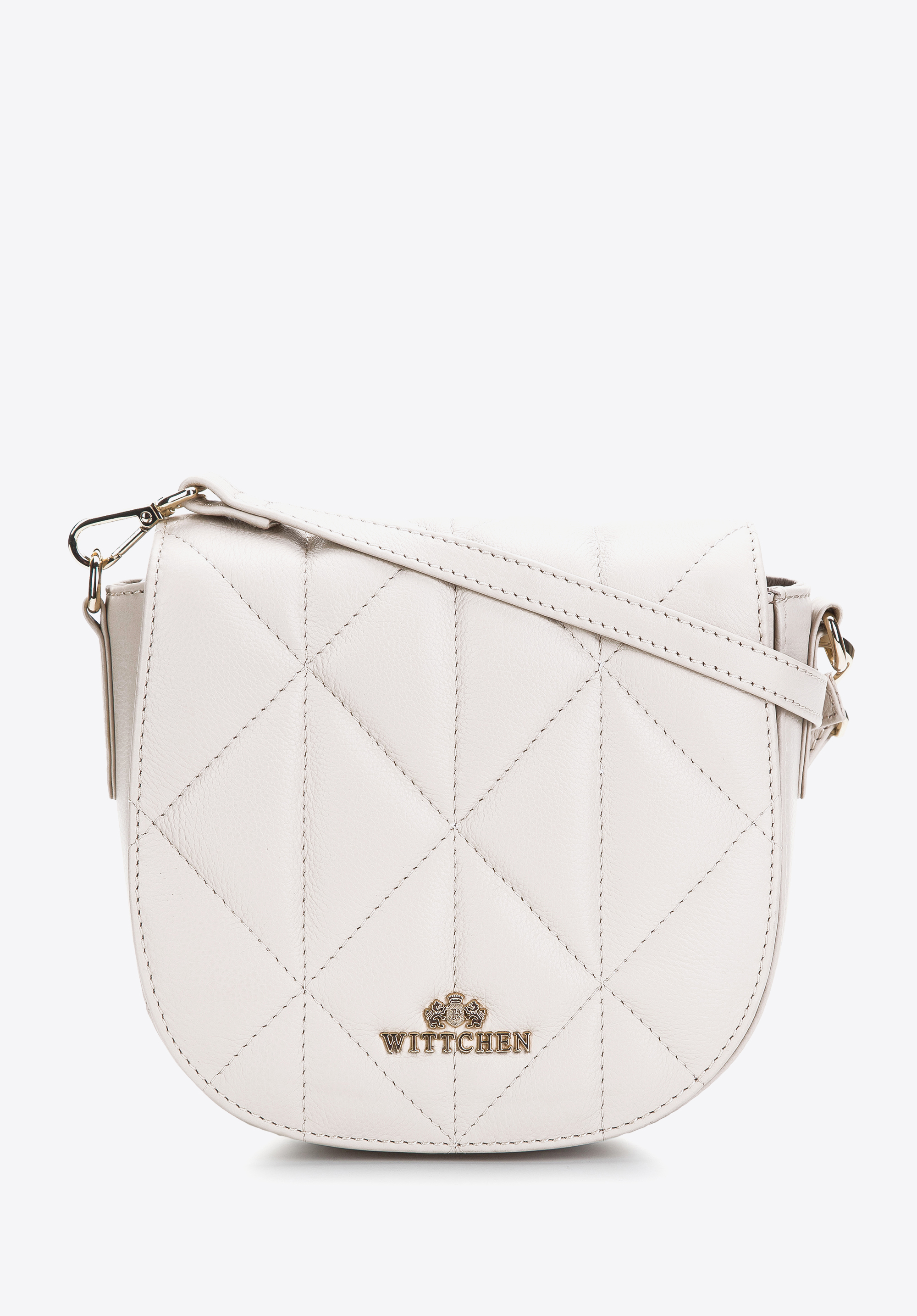 Damska torebka saddle bag z pikowanej skóry