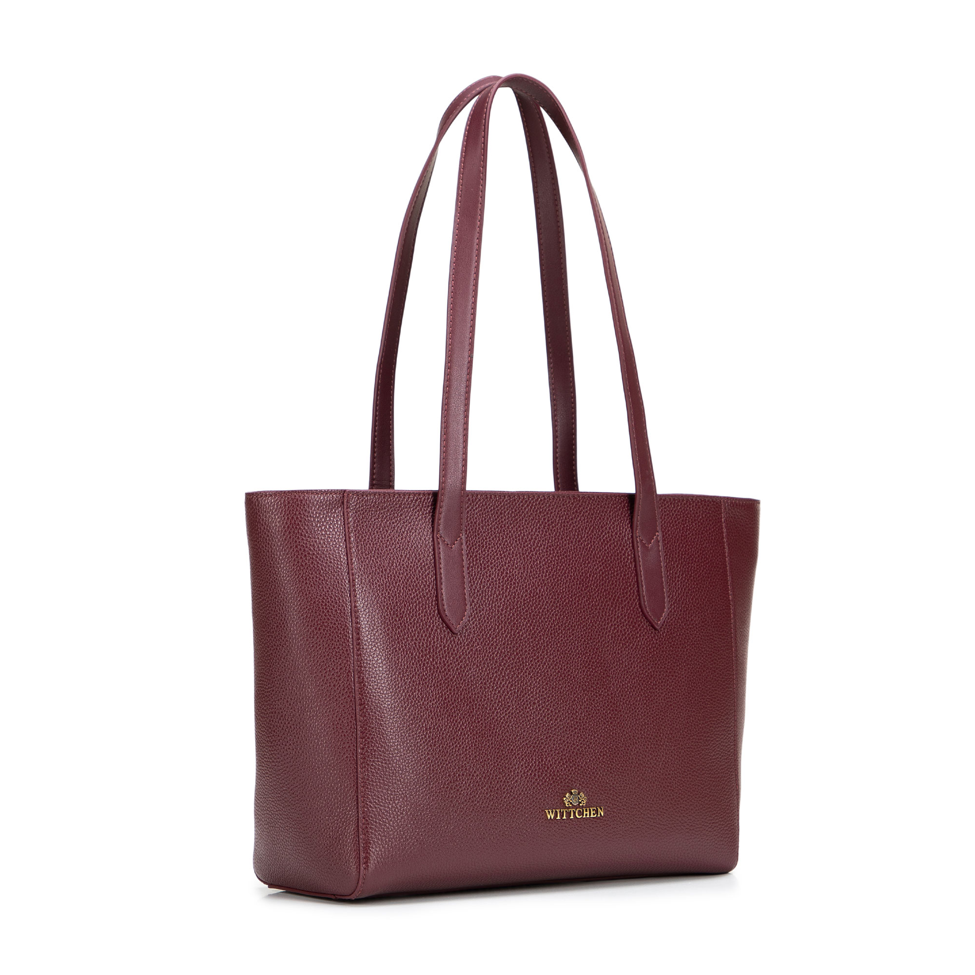 Bordová dámska shopper kabelka Wittchen z prírodnej kože, Vyberte variant bordová