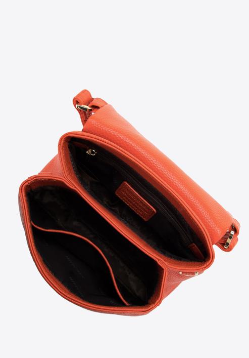 Damska torebka skórzana dwukomorowa mała, pomarańczowy, 98-4E-621-1, Zdjęcie 3