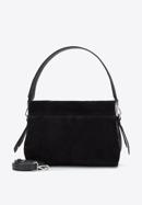 Women's soft leather handbag, black-silver, 95-4E-022-4, Photo 2
