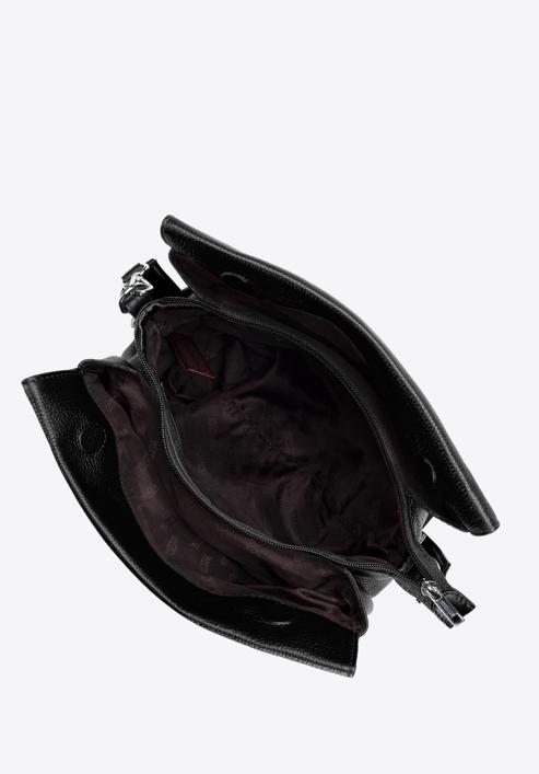 Women's soft leather handbag, black, 95-4E-022-4, Photo 3