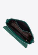 Damska torebka skórzana na ozdobnym łańcuchu, zielony, 95-4E-617-9, Zdjęcie 4