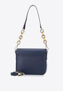 Leather handbag, navy blue, 95-4E-618-7, Photo 3